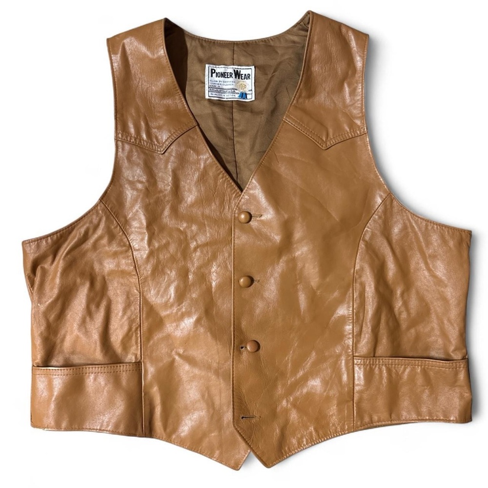 PIONEER Camel Tan Leather Vest